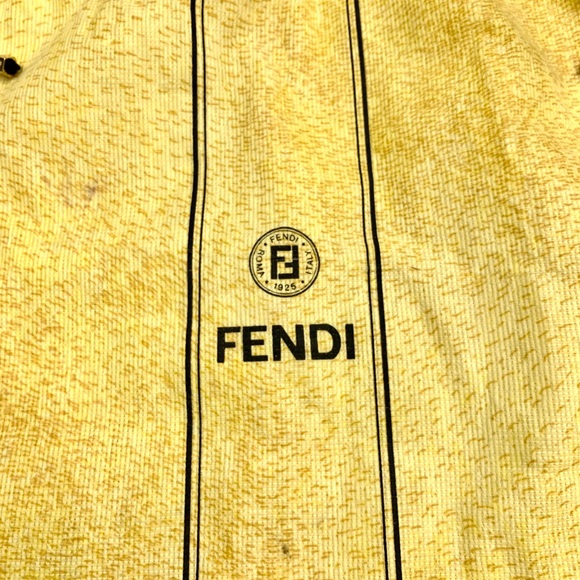 SOLD FENDI DUST BAG w/GOLD TONE ACCENTS DRAWSTRING - Picture 3 of 6